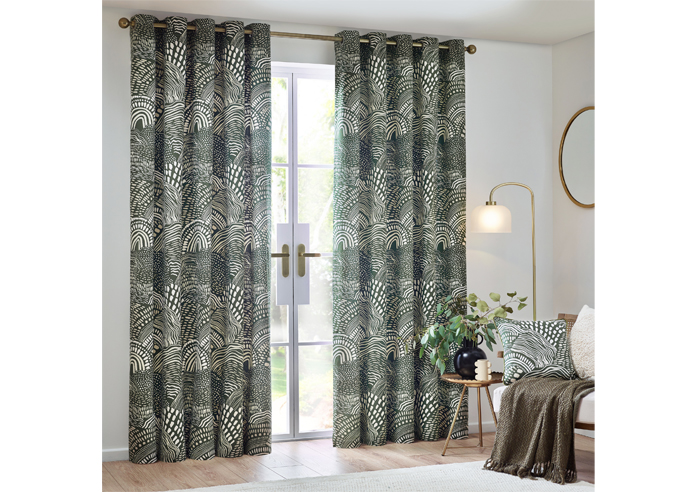 Nola Eyelet, Olive - Ready Made Curtains - Image 7